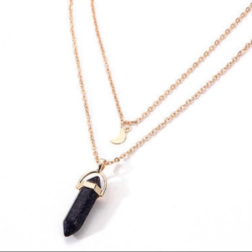 Blue Sandstone Layering Necklace